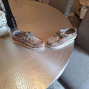 Women's Snake Print Moccasins